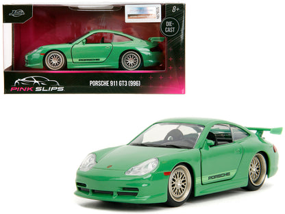 Porsche 911 GT3 (996) Green "Pink Slips" Series 1/32 Diecast Model Car by Jada-DiecastModeler.com