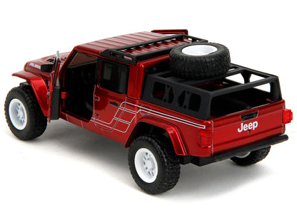 2020 Jeep Gladiator Pickup Truck Candy Red "Pink Slips" Series 1/32 Diecast Model Car by Jada-DiecastModeler.com