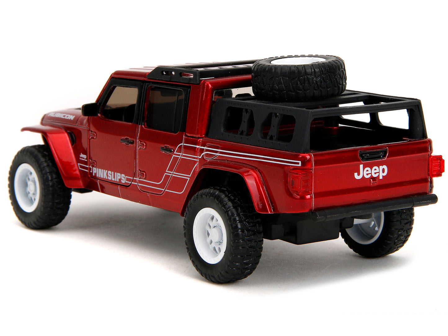 2020 Jeep Gladiator Pickup Truck Candy Red "Pink Slips" Series 1/32 Diecast Model Car by Jada-DiecastModeler.com