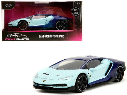 Lamborghini Centenario Light Blue and Purple "Pink Slips" Series 1/32 Diecast Model Car by Jada-DiecastModeler.com