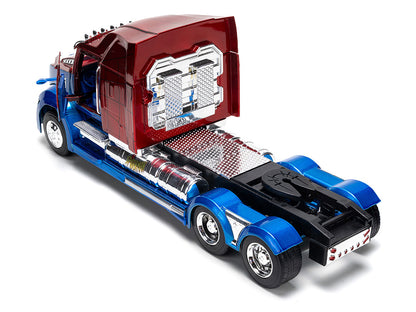 Western Star 57X Truck Tractor "Spider-Man" Blue and Red Metallic "Hollywood Rides" Series 1/24 Diecast Model by Jada-DiecastModeler.com