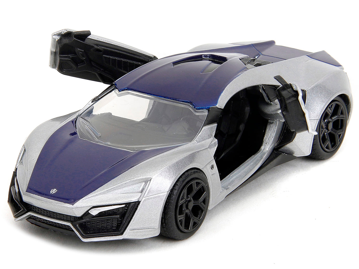 Lykan Hypersport Silver Metallic and Purple "Pink Slips" Series 1/32 Diecast Model Car by Jada-DiecastModeler.com