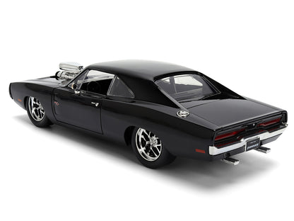 1970 Dodge Charger R/T Black "Furious 7" (2015) Movie "Fast & Furious" Series 1/24 Diecast Model Car by Jada
