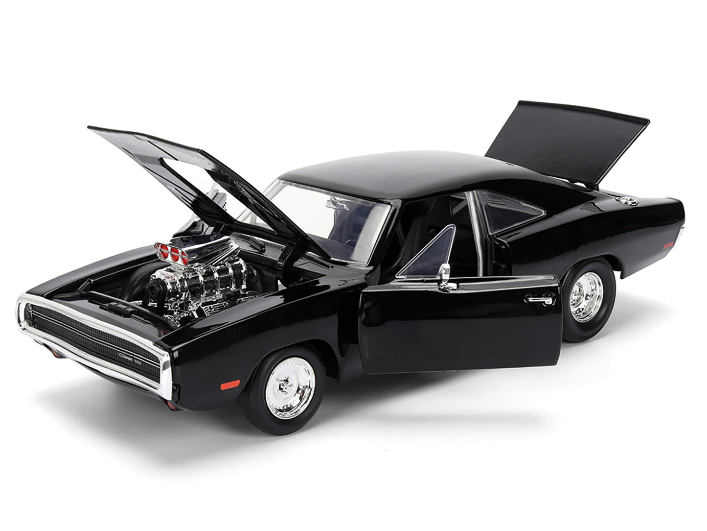 Dom's 1970 Dodge Charger R/T Black "F9" (2021) Movie "Fast & Furious" Series 1/24 Diecast Model Car by Jada