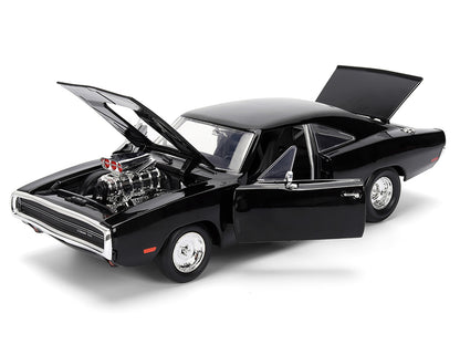 Dom's 1970 Dodge Charger R/T Black "F9" (2021) Movie "Fast & Furious" Series 1/24 Diecast Model Car by Jada