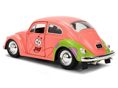 1959 Volkswagen Beetle "Patrick Star" Livery Pink "SpongeBob SquarePants" (1999-Current) TV Series "Hollywood Rides" Series 1/32 Diecast Model Car by Jada-DiecastModeler.com