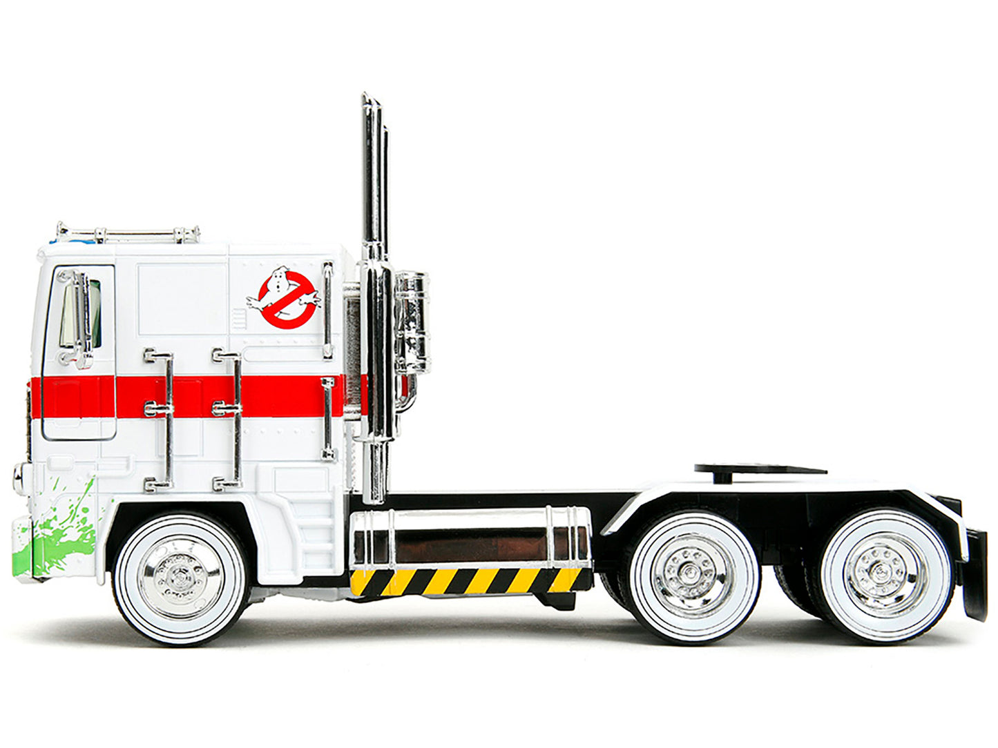 G1 Autobot Optimus Prime Truck White with Robot on Chassis from "Transformers" TV Series - "Ghostbusters" (1984) Movie Crossover "Hollywood Rides" Series 1/24 Diecast Model by Jada-DiecastModeler.com