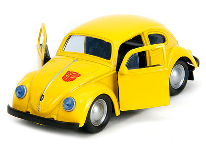 Volkswagen Beetle "Bumblebee" Yellow "Transformers" "Hollywood Rides" Series 1/32 Diecast Model Car by Jada-DiecastModeler.com