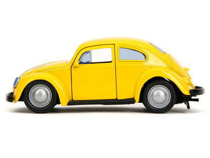 Volkswagen Beetle "Bumblebee" Yellow "Transformers" "Hollywood Rides" Series 1/32 Diecast Model Car by Jada-DiecastModeler.com