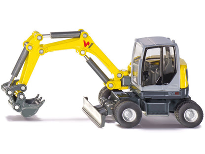 Wacker Neuson EW65 Mobile Excavator Yellow and Gray 1/50 Diecast Model by Siku-DiecastModeler.com
