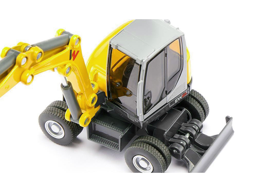 Wacker Neuson EW65 Mobile Excavator Yellow and Gray 1/50 Diecast Model by Siku-DiecastModeler.com