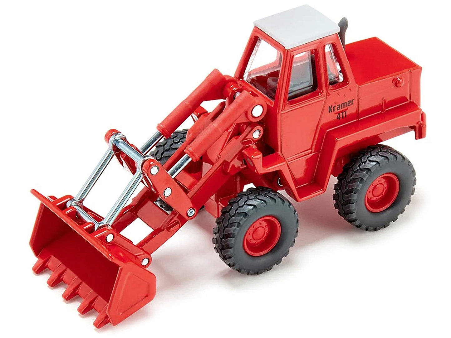 Kramer 411 Wheel Loader Red with White Top 1/50 Diecast Model by Siku-DiecastModeler.com