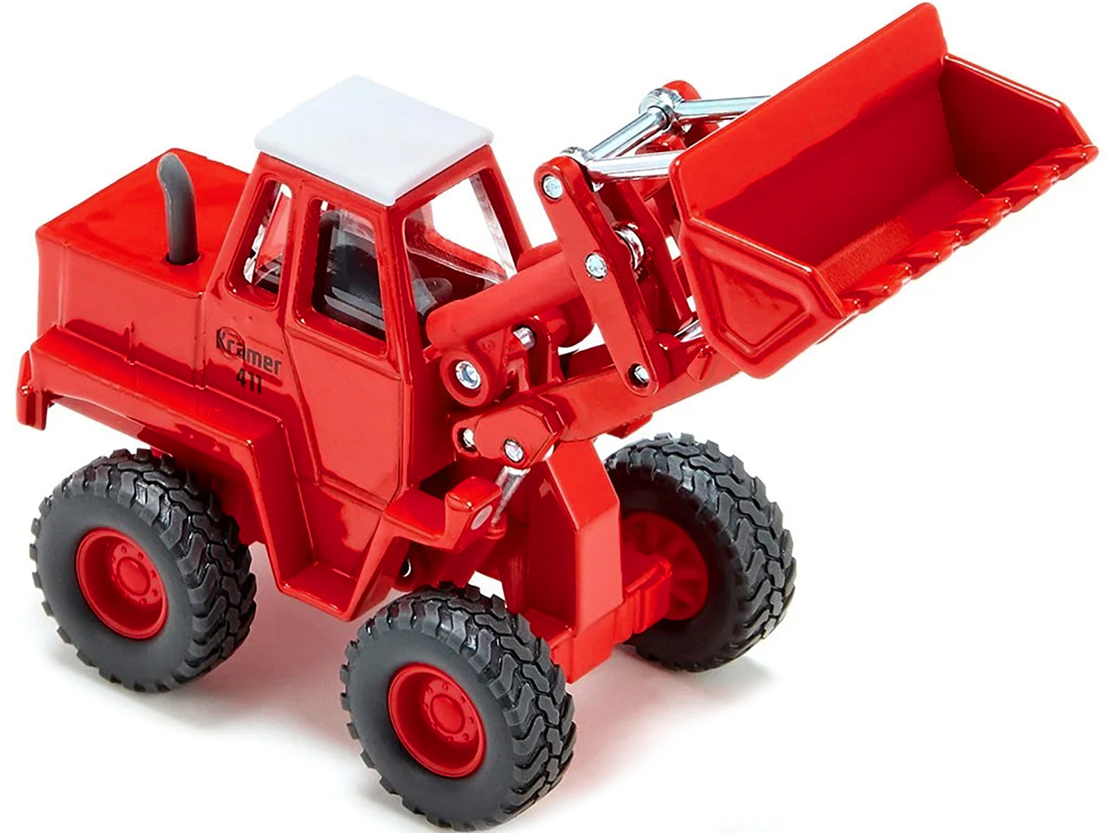 Kramer 411 Wheel Loader Red with White Top 1/50 Diecast Model by Siku-DiecastModeler.com