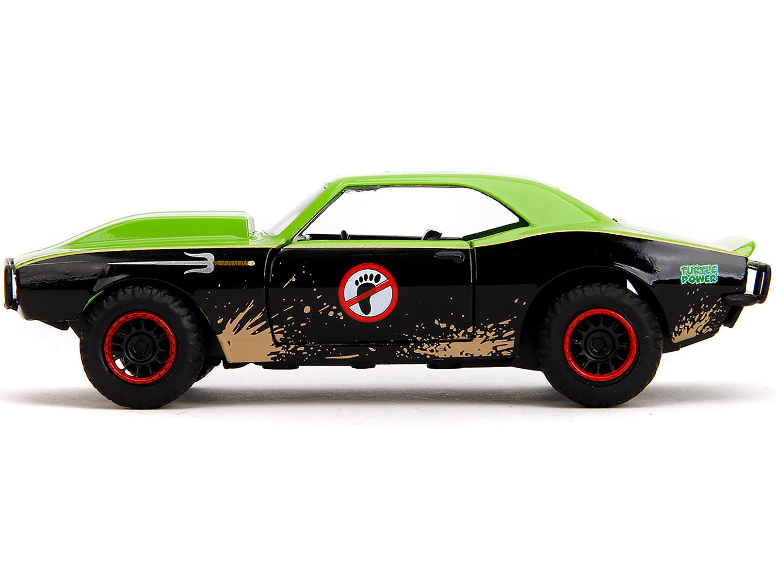 1967 Chevrolet Camaro "Teenage Mutant Ninja Turtles" Black and Green (Dirty) "Hollywood Rides" Series 1/32 Diecast Model Car by Jada-DiecastModeler.com