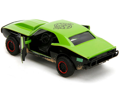 1967 Chevrolet Camaro "Teenage Mutant Ninja Turtles" Black and Green (Dirty) "Hollywood Rides" Series 1/32 Diecast Model Car by Jada-DiecastModeler.com