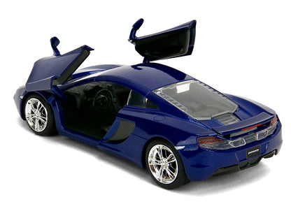 McLaren MP4.12C Blue Metallic "Furious 7" (2015) Movie "Fast & Furious" Series 1/32 Diecast Model Car by Jada-DiecastModeler.com