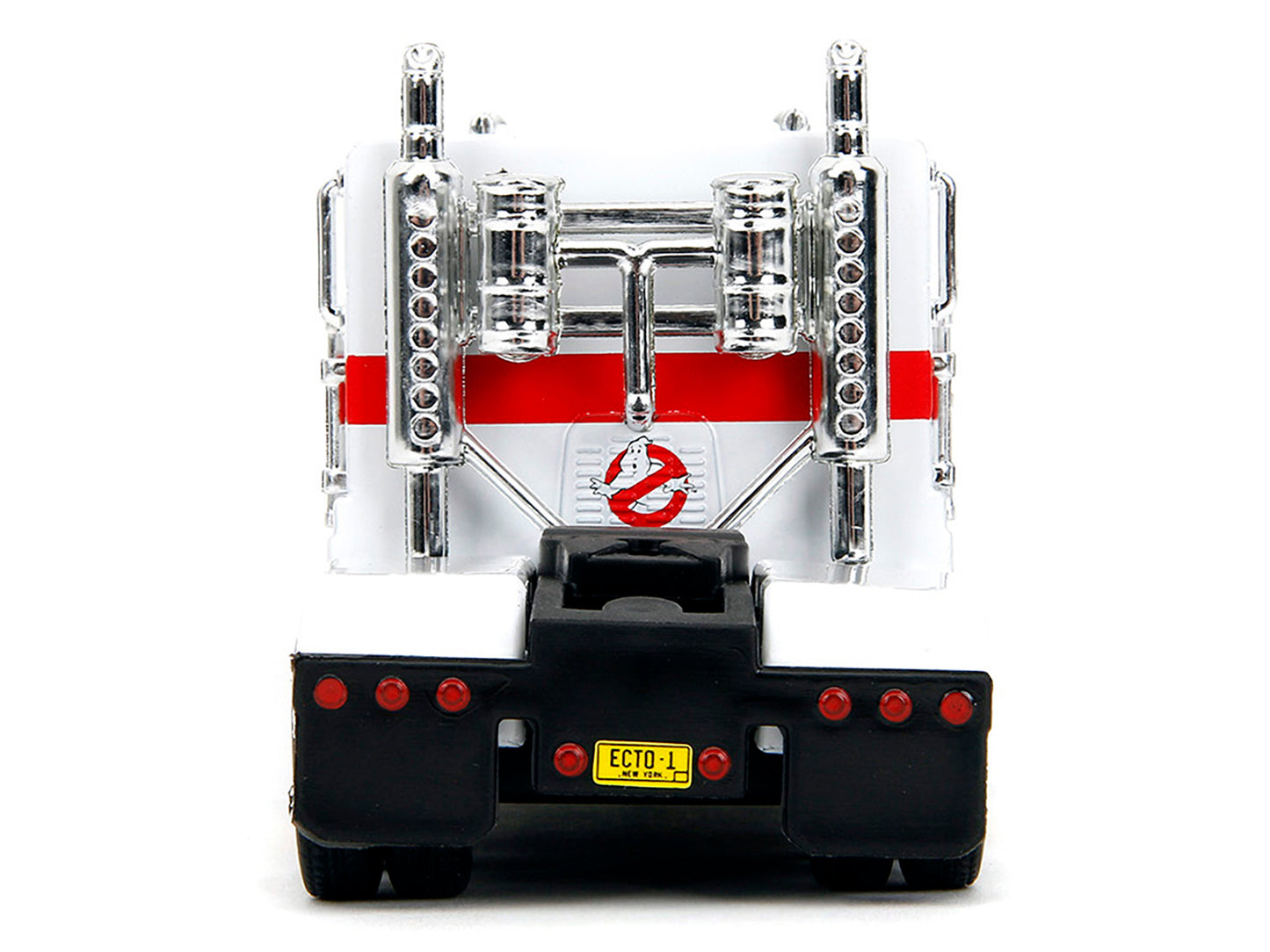 G1 Autobot Optimus Prime Truck White with Robot on Chassis from "Transformers" TV Series - "Ghostbusters" (1984) Movie Crossover "Hollywood Rides" Series Diecast Model by Jada-DiecastModeler.com
