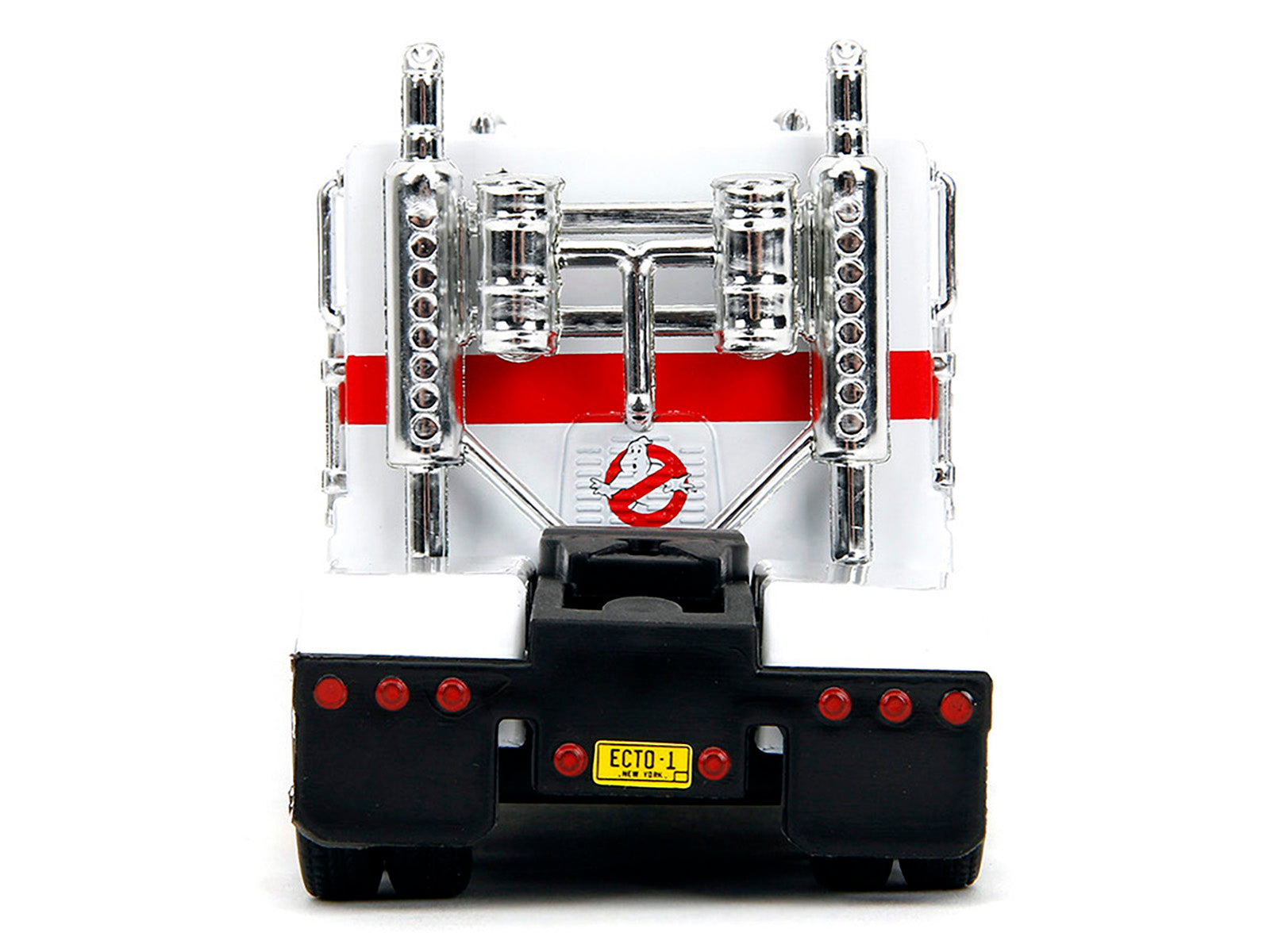 G1 Autobot Optimus Prime Truck White with Robot on Chassis from "Transformers" TV Series - "Ghostbusters" (1984) Movie Crossover "Hollywood Rides" Series Diecast Model by Jada-DiecastModeler.com