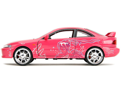 1995 Honda Integra Type R Pink with Graphics "Fast & Furious Remix" Series 1/24 Diecast Model Car by Jada-DiecastModeler.com