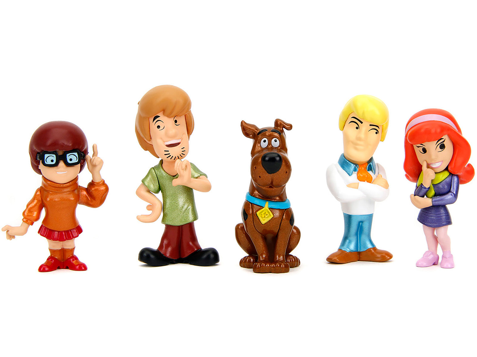 Set of 5 Diecast Figures "Scooby-Doo" TV Series "Metalfigs" Series Diecast Models by Jada-DiecastModeler.com
