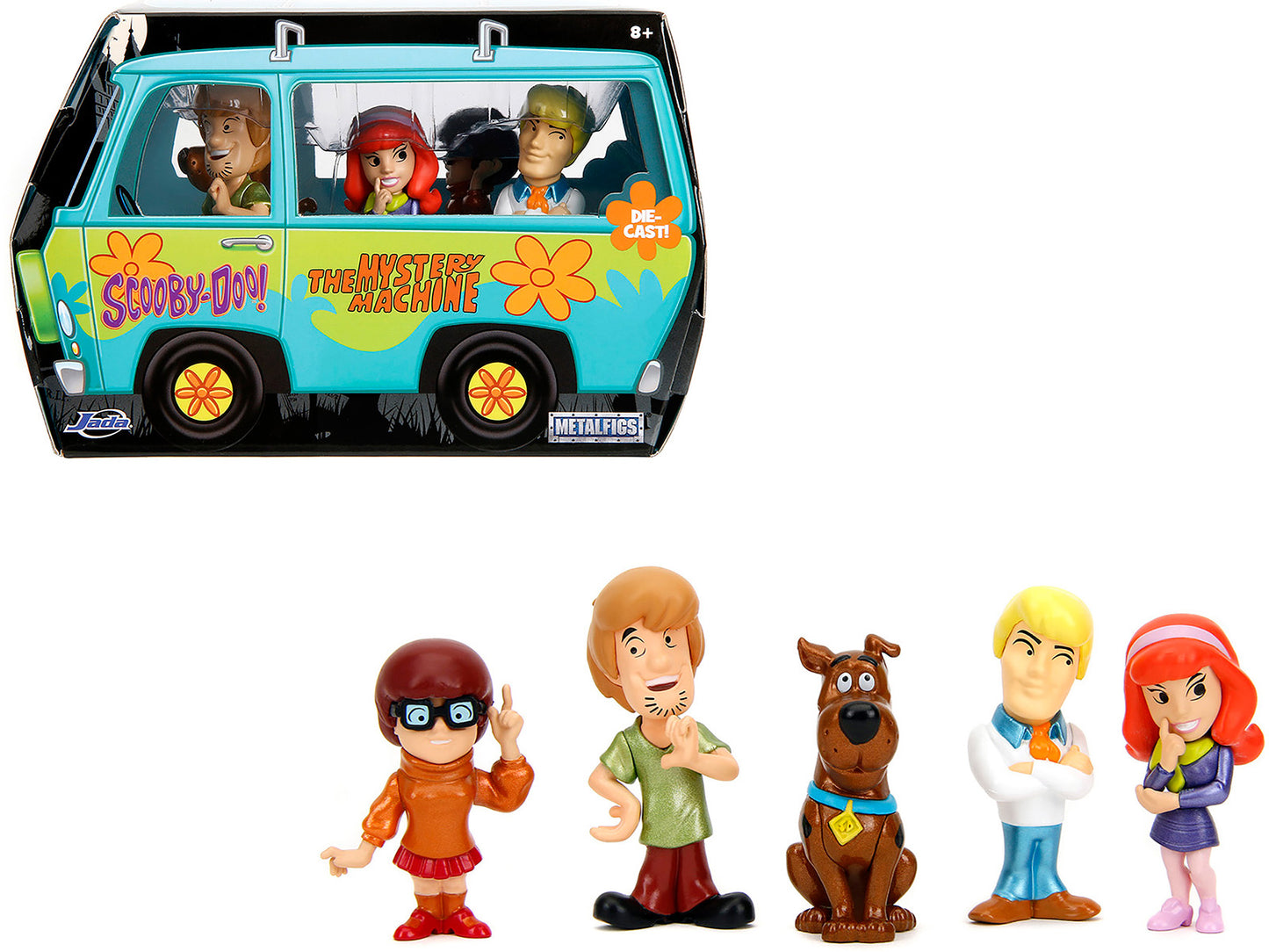 Set of 5 Diecast Figures "Scooby-Doo" TV Series "Metalfigs" Series Diecast Models by Jada-DiecastModeler.com