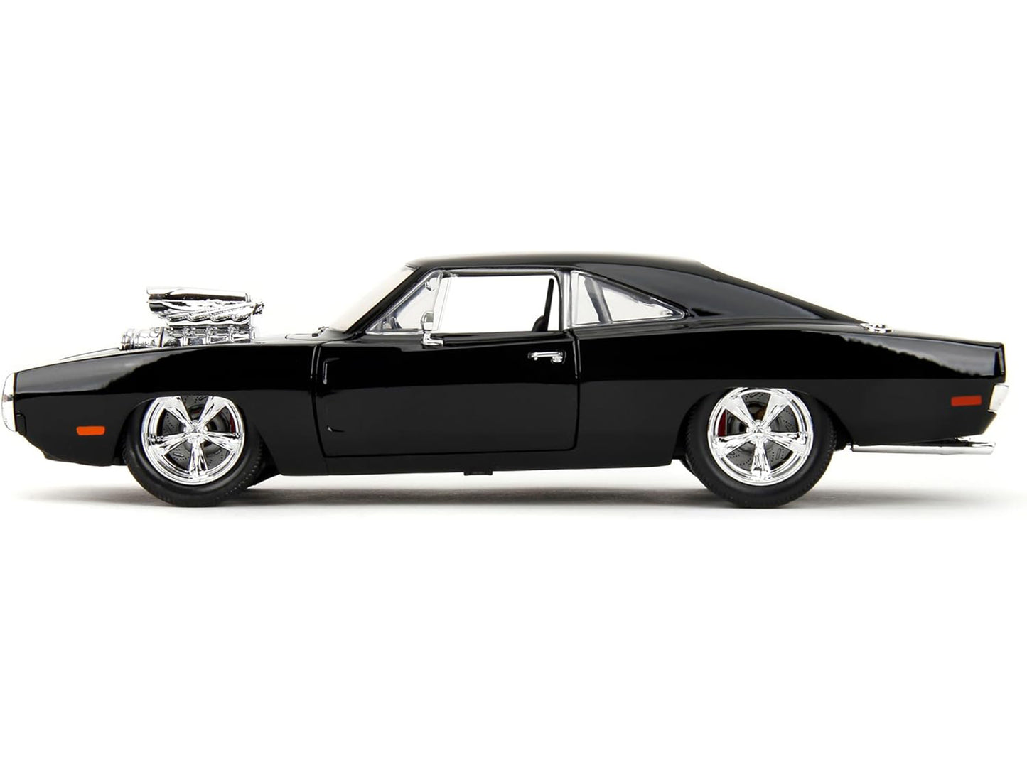 Dodge Charger R/T Black with Dom Diecast Figure "Fast & Furious" (2009) Movie "Hollywood Rides" Series 1/24 Diecast Model Car by Jada-DiecastModeler.com
