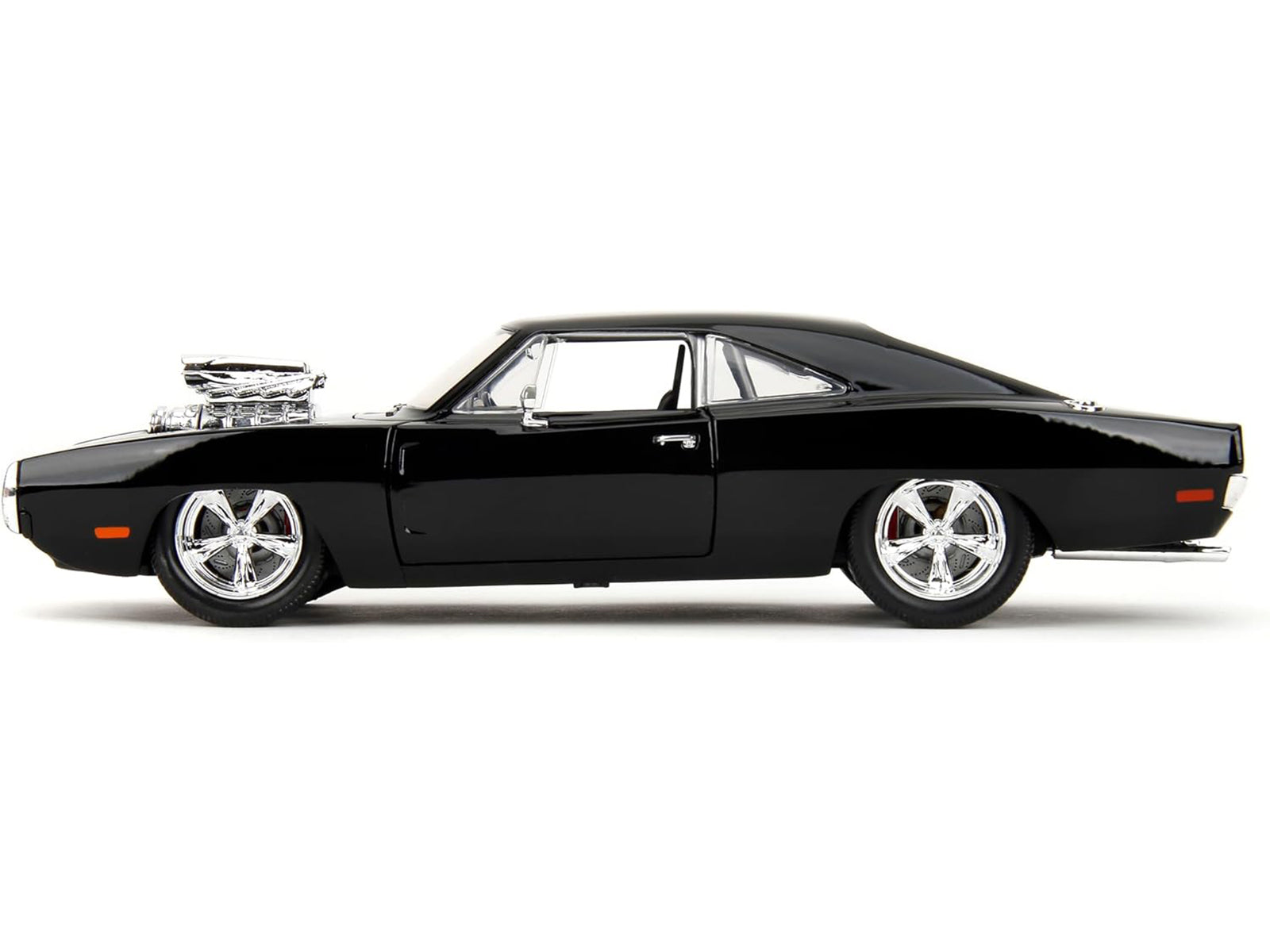 Dodge Charger R/T Black with Dom Diecast Figure "Fast & Furious" (2009) Movie "Hollywood Rides" Series 1/24 Diecast Model Car by Jada-DiecastModeler.com