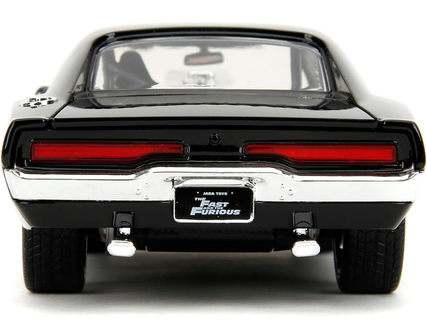 Dodge Charger R/T Black with Dom Diecast Figure "Fast & Furious" (2009) Movie "Hollywood Rides" Series 1/24 Diecast Model Car by Jada-DiecastModeler.com