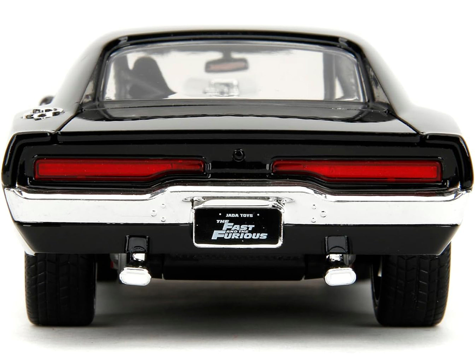 Dodge Charger R/T Black with Dom Diecast Figure "Fast & Furious" (2009) Movie "Hollywood Rides" Series 1/24 Diecast Model Car by Jada-DiecastModeler.com