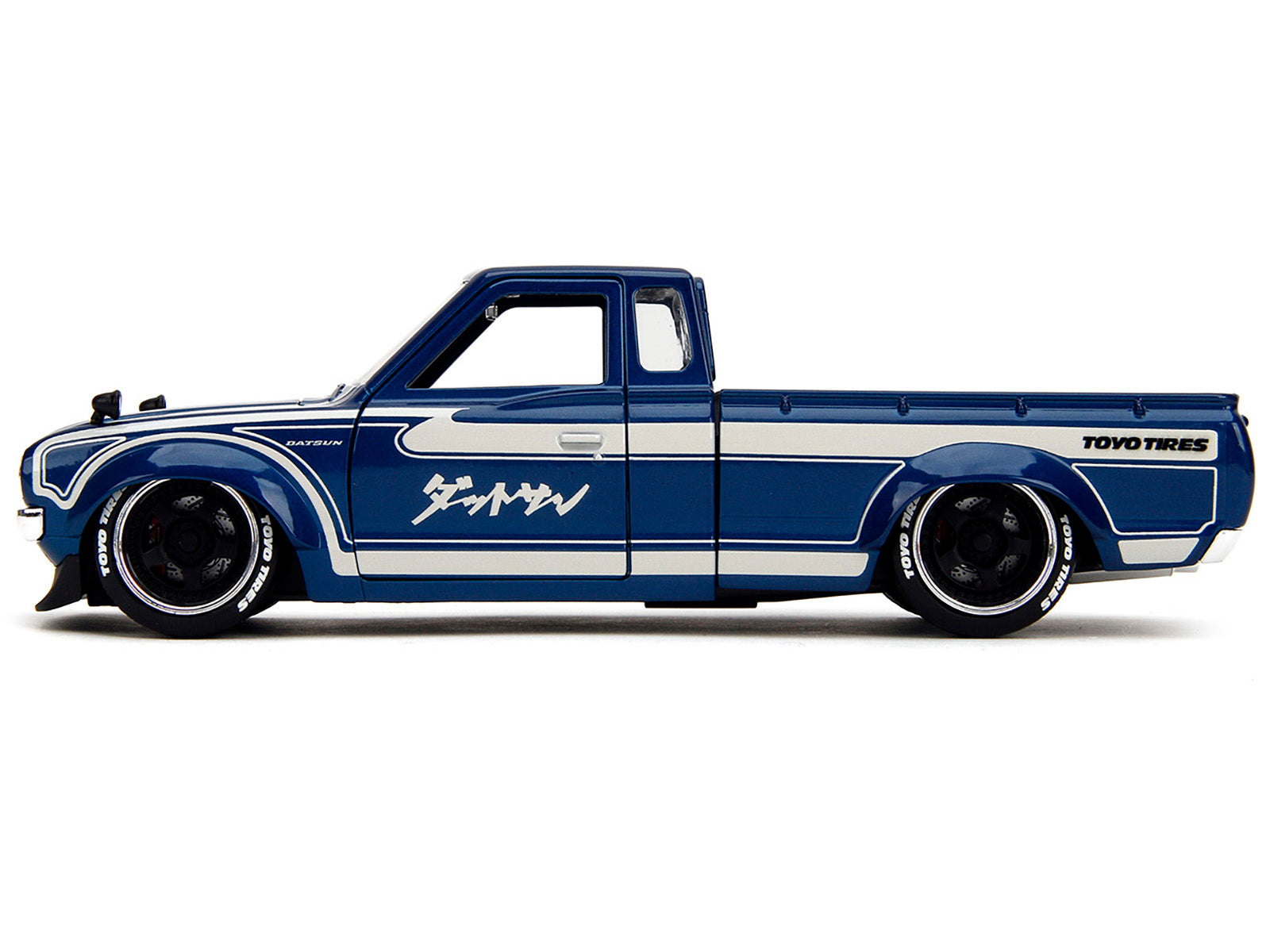 1972 Datsun 620 Pickup Truck Blue Metallic and Cream "JDM Tuners" Series 1/24 Diecast Model Car by Jada-DiecastModeler.com