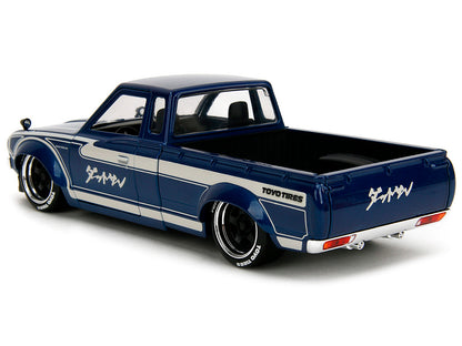 1972 Datsun 620 Pickup Truck Blue Metallic and Cream "JDM Tuners" Series 1/24 Diecast Model Car by Jada-DiecastModeler.com