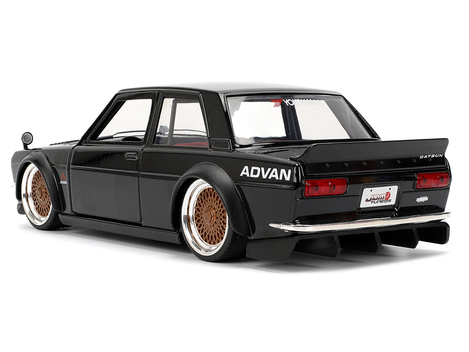 1973 Datsun 510 Black with Gold Wheels "JDM Tuners" Series 1/24 Diecast Model Car by Jada-DiecastModeler.com