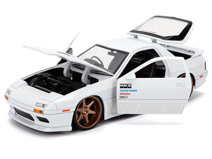1985 Mazda RX-7 White "JDM Tuners" Series 1/24 Diecast Model Car by Jada-DiecastModeler.com