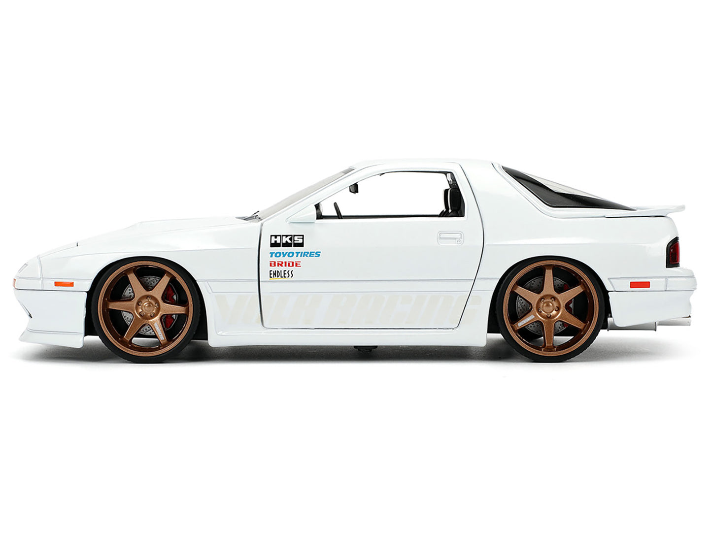 1985 Mazda RX-7 White "JDM Tuners" Series 1/24 Diecast Model Car by Jada-DiecastModeler.com
