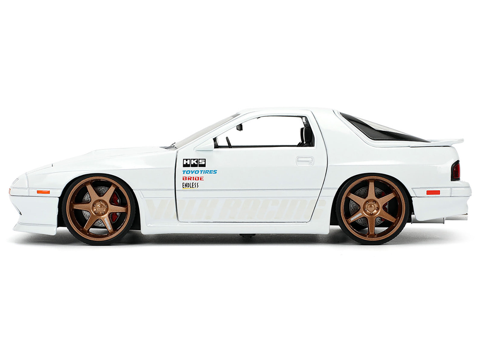 1985 Mazda RX-7 White "JDM Tuners" Series 1/24 Diecast Model Car by Jada-DiecastModeler.com