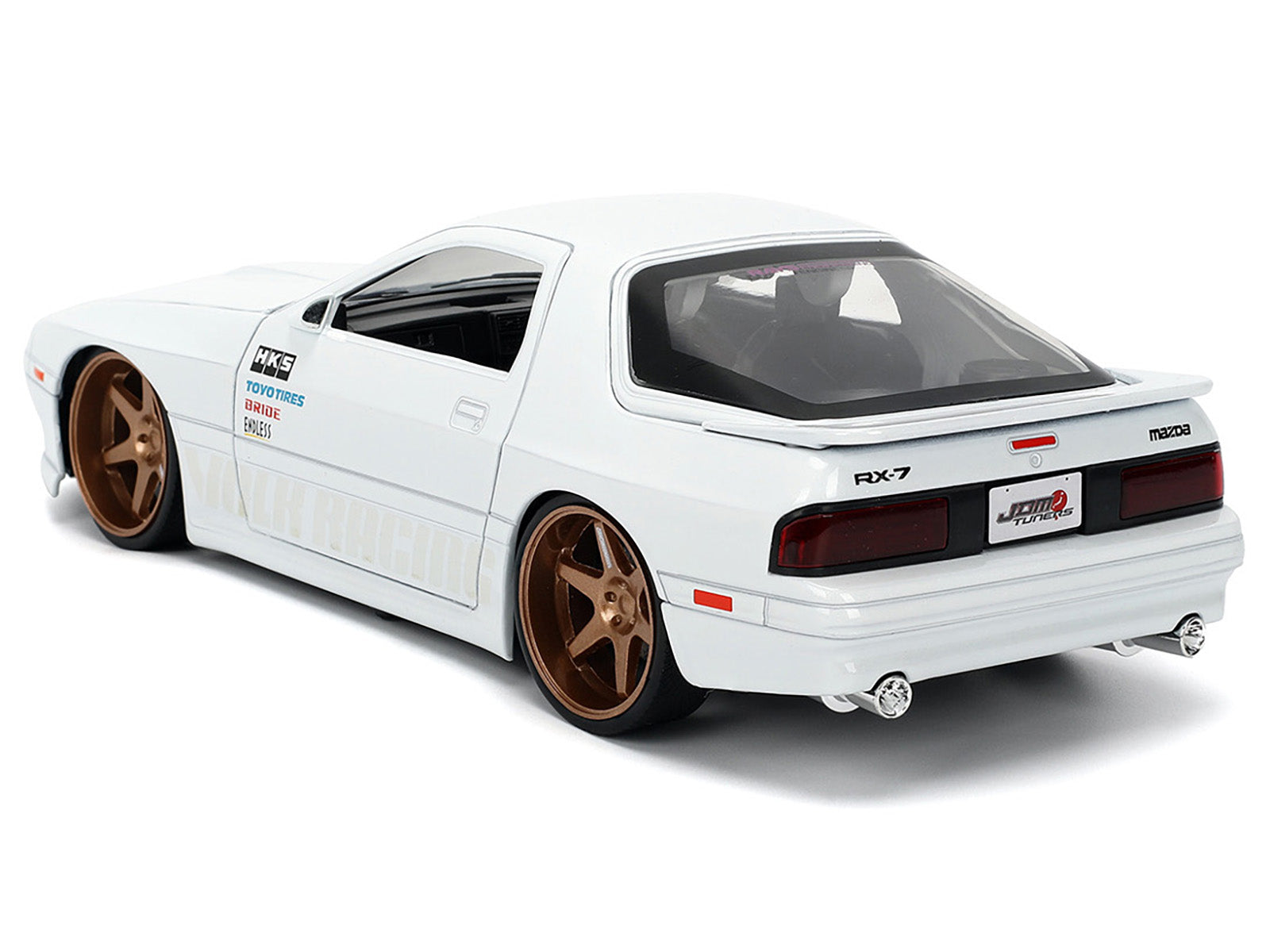 1985 Mazda RX-7 White "JDM Tuners" Series 1/24 Diecast Model Car by Jada-DiecastModeler.com