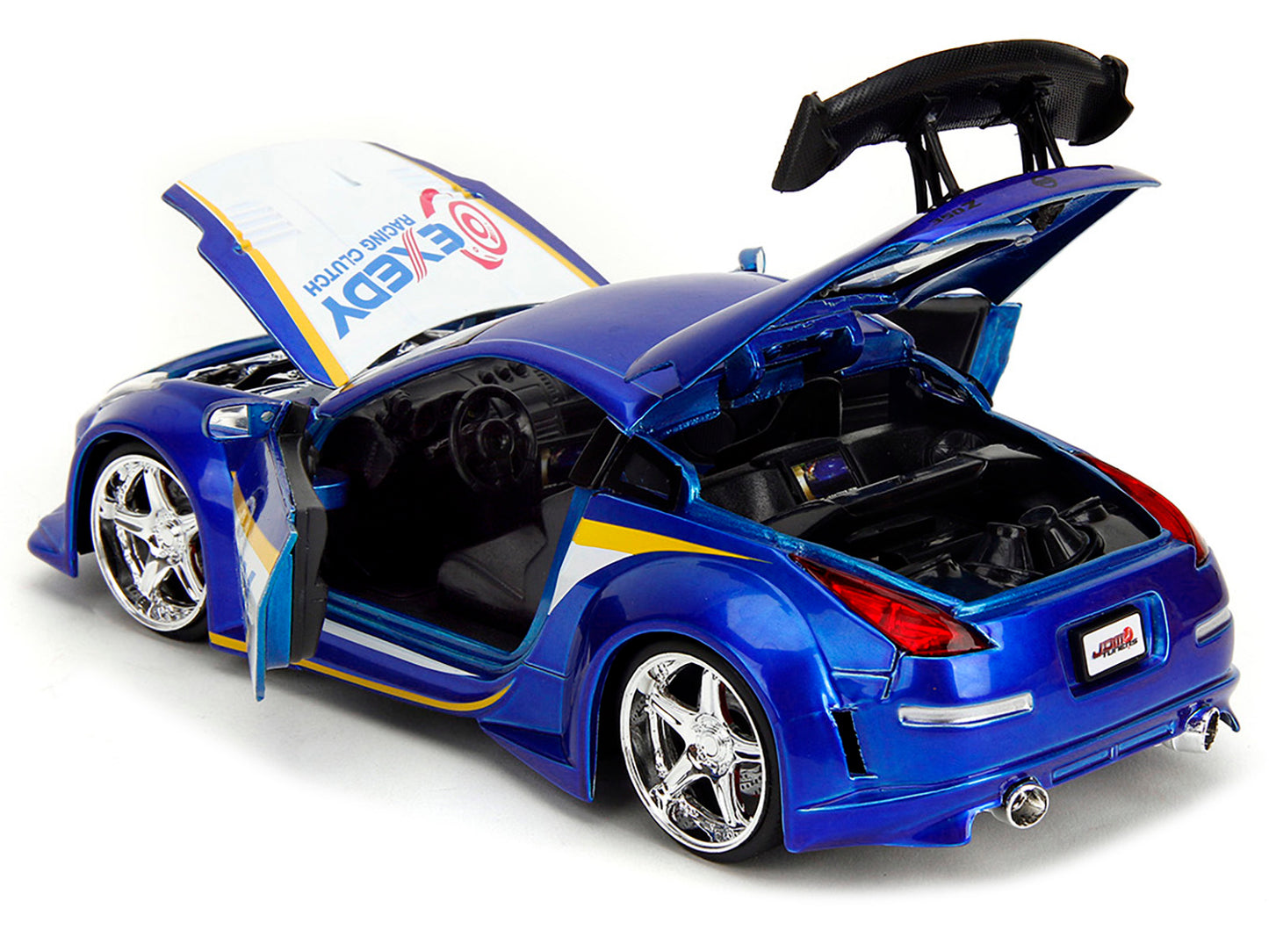 2003 Nissan 350Z "Exedy Racing Clutch" Candy Blue and White "JDM Tuners" Series 1/24 Diecast Model Car by Jada-DiecastModeler.com