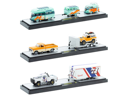 Auto Haulers Set of 3 Trucks Release 85 Limited Edition to 9600 pieces Worldwide 1/64 Diecast Models by M2 Machines
