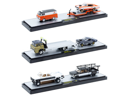 Auto Haulers Set of 3 Trucks Release 87 Limited Edition to 9600 pieces Worldwide 1/64 Diecast Models by M2 Machines