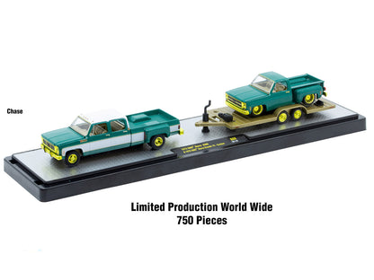 Auto Haulers Set of 3 Trucks Release 88 Limited Edition to 9600 pieces Worldwide 1/64 Diecast Models by M2 Machines-DiecastModeler.com
