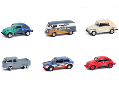 "Club Vee-Dub" Series 20 Set of 6 pieces 1/64 Diecast Model Cars by Greenlight-DiecastModeler.com
