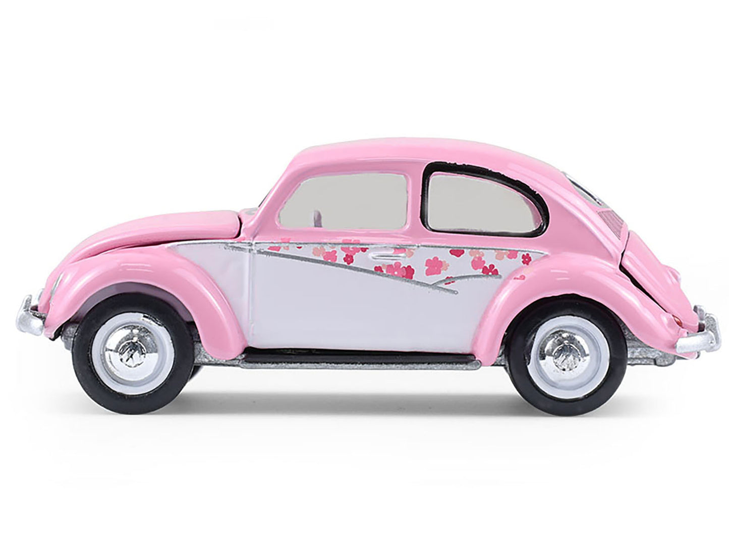 1950 Volkswagen Beetle "Botanical Beetle" Pink and White with Graphics "Club Vee-Dub" Series 21 1/64 Diecast Model Car by Greenlight