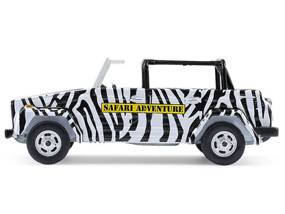 1974 Volkswagen Thing (Type 181) "Safari Adventure" Black and White Zebra Stripes "Club Vee-Dub" Series 21 1/64 Diecast Model Car by Greenlight