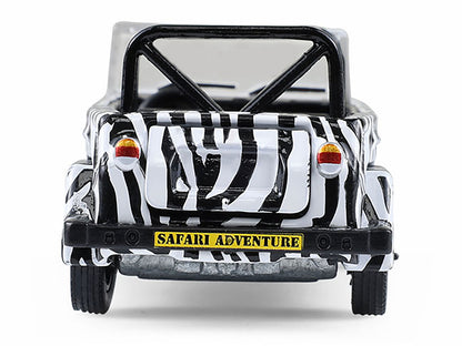 1974 Volkswagen Thing (Type 181) "Safari Adventure" Black and White Zebra Stripes "Club Vee-Dub" Series 21 1/64 Diecast Model Car by Greenlight