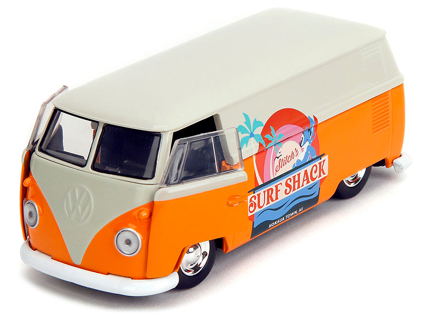 1961 Volkswagen Bus "Stitch's Surf Shack" Orange and Gray "Disney's Stitch" "Hollywood Rides" Series 1/32 Diecast Model Car by Jada-DiecastModeler.com