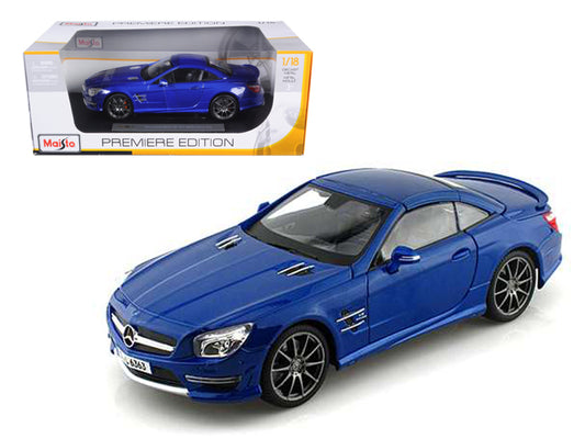 2012 Mercedes SL 63 AMG Blue 1/18 Diecast Car Model by Maisto-DiecastModeler.com