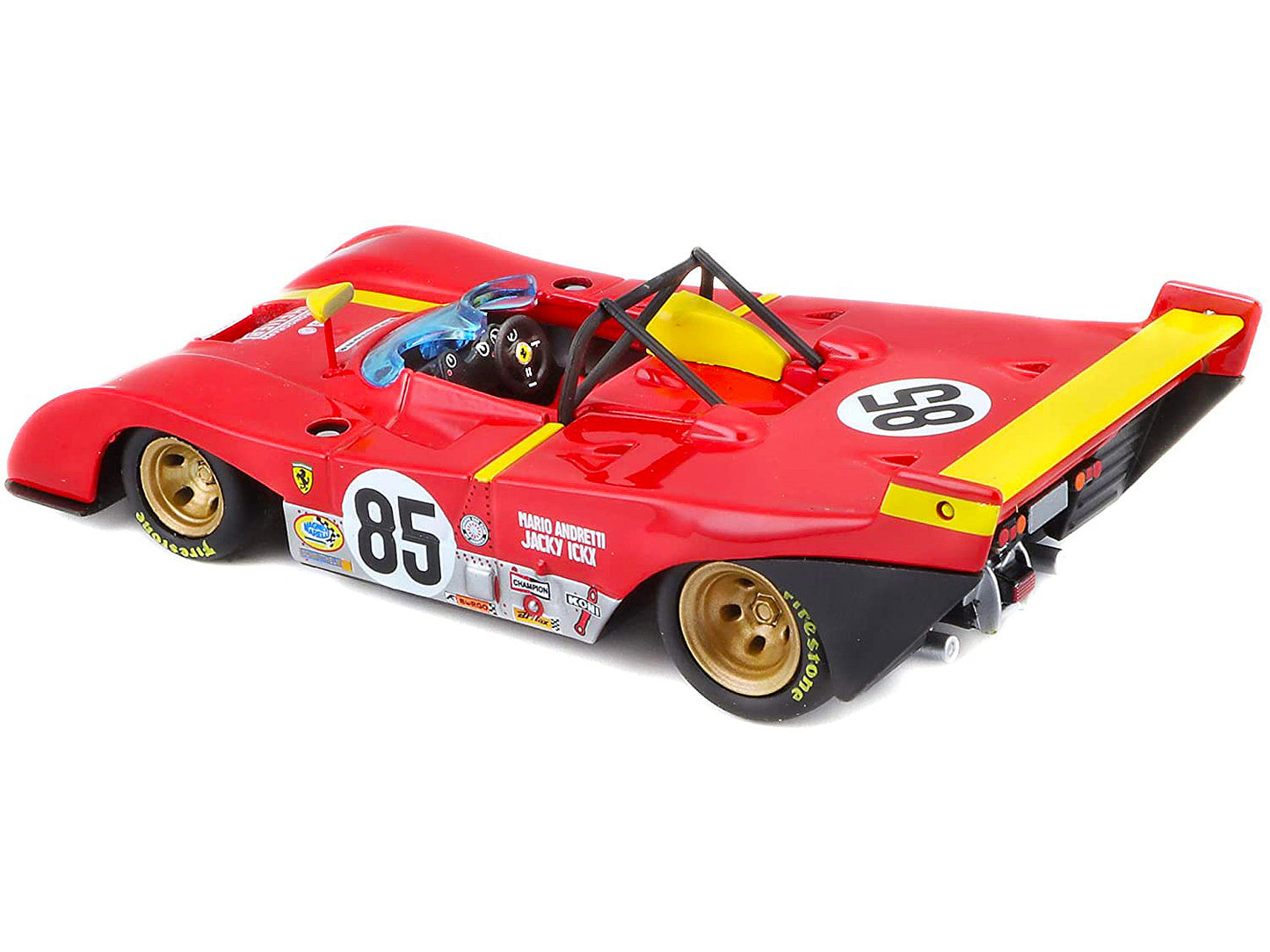 Ferrari 312P #85 Jacky Ickx - Mario Andretti 6 Hours of Watkins Glen (1972) 1/43 Diecast Model Car by Bburago-DiecastModeler.com