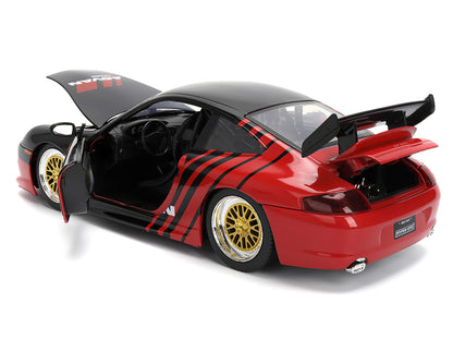 Porsche 911 GT3 RS (996) #33 "ADVAN" Black and Red "Hyper-Spec" Series 1/24 Diecast Model Car by Jada-DiecastModeler.com
