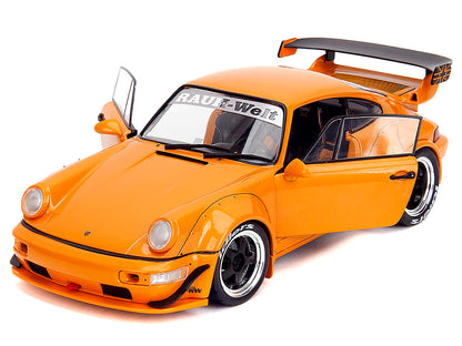 RWB Bodykit "Hibiki" Orange Metallic "Pink Slips" Series 1/18 Diecast Model Car by Jada-DiecastModeler.com