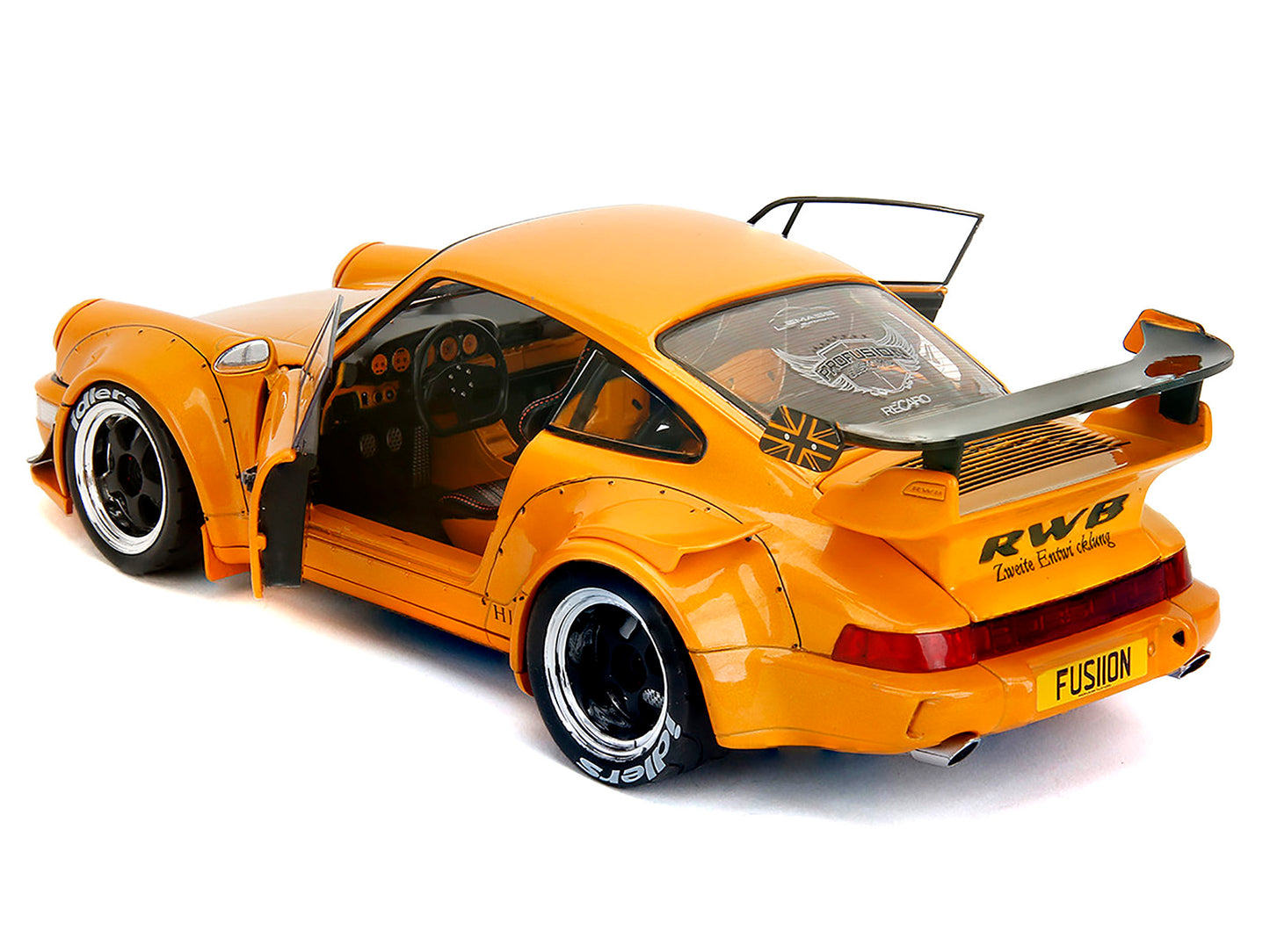 RWB Bodykit "Hibiki" Orange Metallic "Pink Slips" Series 1/18 Diecast Model Car by Jada-DiecastModeler.com
